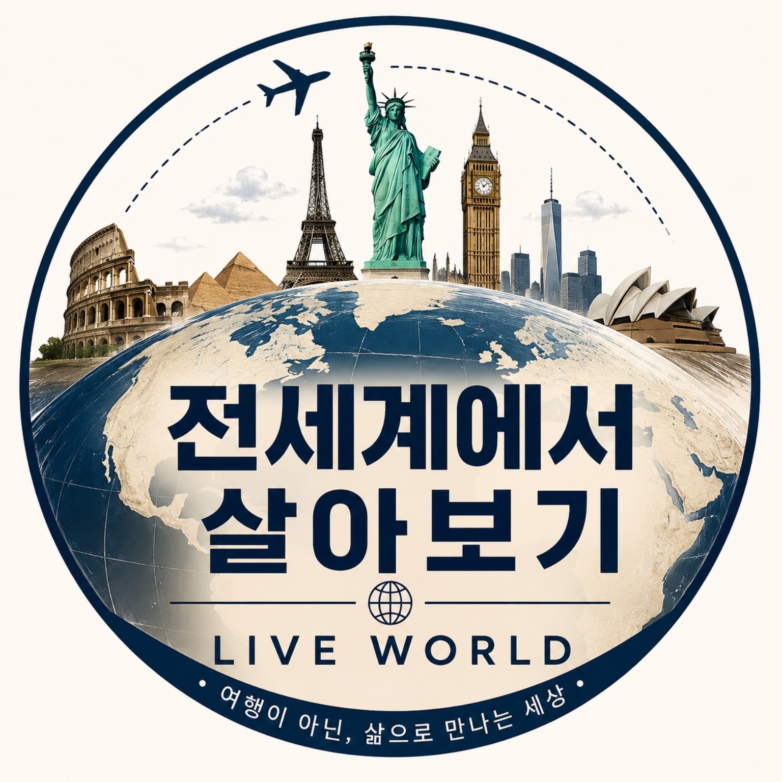전세계에서 살아보기 LIVE WORLD 로고